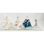 Royal Doulton Seconds Lady Figures: Janine HN2461, Daydreams HN1731, Marilyn HN3602 & Sweet