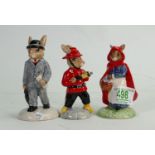 Royal Doulton Bunnykins Limited Edition figures: Business Man, Fireman & Little Red Riding hood(3)