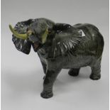 Beswick large Elephant with trunk in Salute: Model 1770, height from tallest point approx. 30cm.