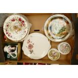 A mixed collection of items to include: Royal Doulton brambley hedge plates, lidded boxes together