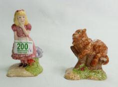 Beswick Cheshire Cat: LC3 Together with Alice LC2. Both boxed