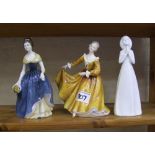 Royal Doulton figures: Kirsty HN2381, Melanie HN2271 and God bless you HN3400 (3).