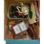 A mixed collection of items to include: Britains toys, soldiers, oriental teapot (spout damaged), 7"