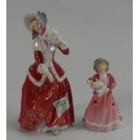 Royal Doulton lady figures: Christmas Morn HN1922 and My first figure HN2424 (2)