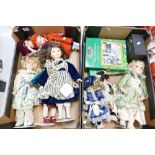 A collection of Leonardo Collectors Porcelain Dolls, together with Corgi Cameo Collectibles toy