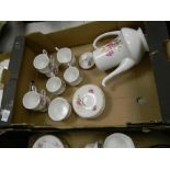 Mayfair Pottery floral decorated Coffee set: