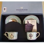 Boxed Wedgwood cups & saucers: to celebrate the Millennium.