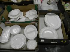 A large collection of Wedgwood country ware: to include platters, dinner plates, side plates etc