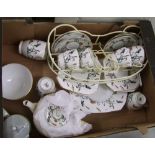 A collection of standard china tea set: in the kingfisher design. 23 pieces