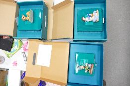 A collection of boxed Walt Disney collectors society figures: Bambi. the young prince, belle ,