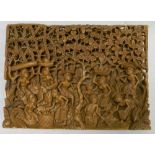 Ethnic Wooden Carved Plaque: