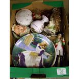 A mixed collection of items to include: Wedgwood Glass Paperweights, Royal Doulton Owl Decanter,