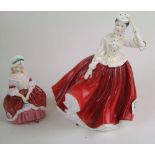 Royal Doulton Lady Figures:Gail HN2937 & Peggy HN2038(2)