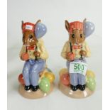 Royal Doulton Bunnykins Party Time Toby Jug X 2: