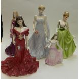 A Collection of Coalport & Leonardo Lady figures: all seconds (5)