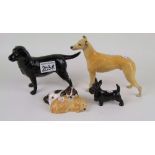 Beswick Greyhound 972: Black Labrador, Scottish terrier with Royal Doulton HN2590 (second)(4)