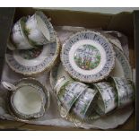 Royal Albert Silver Birch 21 piece tea set.