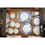 Shelley 2040 floral decorated tea set: 34 pieces