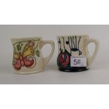 Moorcroft Mackintisosh mug (boxed): together with Moorcroft seconds butterfly design mug (2)