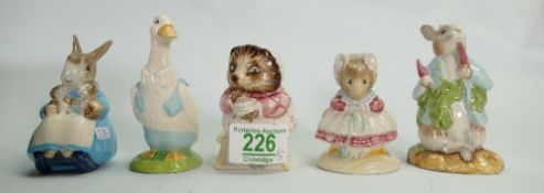 Royal Albert Beatrix Potter figures: to include The old woman who lived in a shoe, Peter ate a