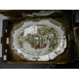 A very large Johnson Bros Heritage Hall patterned turkey platter: