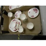 Queen Anne Pottery Floral decorated tea set: