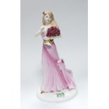 Coalport lady figurine I love you Red roses: from the language of flowers collection. Boxed with