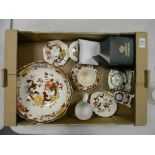 A collection of Masons Mandalay items to include: clocks, lidded boxes, cup and saucer set etc