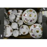 A collection of Royal Worcester Evesham Patterned items to include: Cups & Saucers, Tureens, side