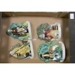 A collection of Masons Hand Decorated Wall Plaques: decorated with old country scenes