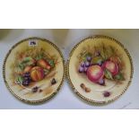 Two Aynsley orchard gold cabinet plates: (2)