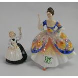 Royal Doulton figures: Christine HN2792 and Mother's helper HN2151 (2)