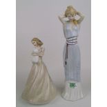 Royal Doulton reflections figures dreaming: HN3133 together with sweet perfume HN3094. Both seconds