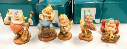 A collection of boxed Walt Disney figures: (5)