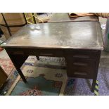Abbess four drawer desk: 123cm wide x 70cm deep x 78cm high