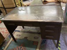 Abbess four drawer desk: 123cm wide x 70cm deep x 78cm high