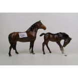 Beswick New Forest pony: together with large foal head down (2).