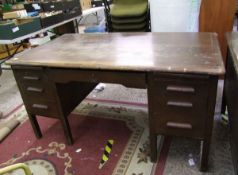 Abbess seven drawer desk: 153cm wide x 84cm deep x 78cm high