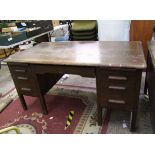 Abbess seven drawer desk: 153cm wide x 84cm deep x 78cm high