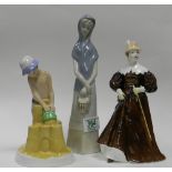 A mixed collection of items to include: Coalport Lady Figure, Royal Doulton Childhood Days