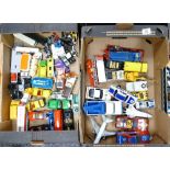 A large collection of Matchbox and similar Model toy cars & Vehicles (2 trays):