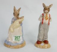 Royal Doulton Bunnykins figures Mother & Baby : DB226, Father DB227. Both boxed