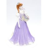 Coalport lady figurine I'll always be true - blue violets: from the language of flowers