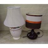 Two decorative table lamps.