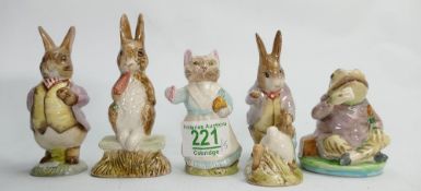 Royal Albert Beatrix Potter figures: to include Mr Benjamin bunny, Mr Benjamin bunny and Peter