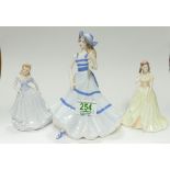 Coalport lady figurines Special Celebration: together with two smaller figures Love of my life and