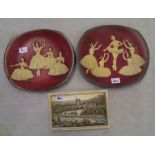 Two Bossons ballet wall plaques: together with Bossons ivorex balmoral castle wall plaque (3)