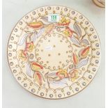 Charlotte Rhead Crown Ducal Tubelined Floral Water charger: diameter 31cm