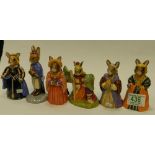 Royal Doulton Boxed Bunnykins figures: Catherine of Aragon, King Arthur, Anne of Cleeves, Anne