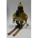 Italian Mid Century figure of a skier: Height 25cm